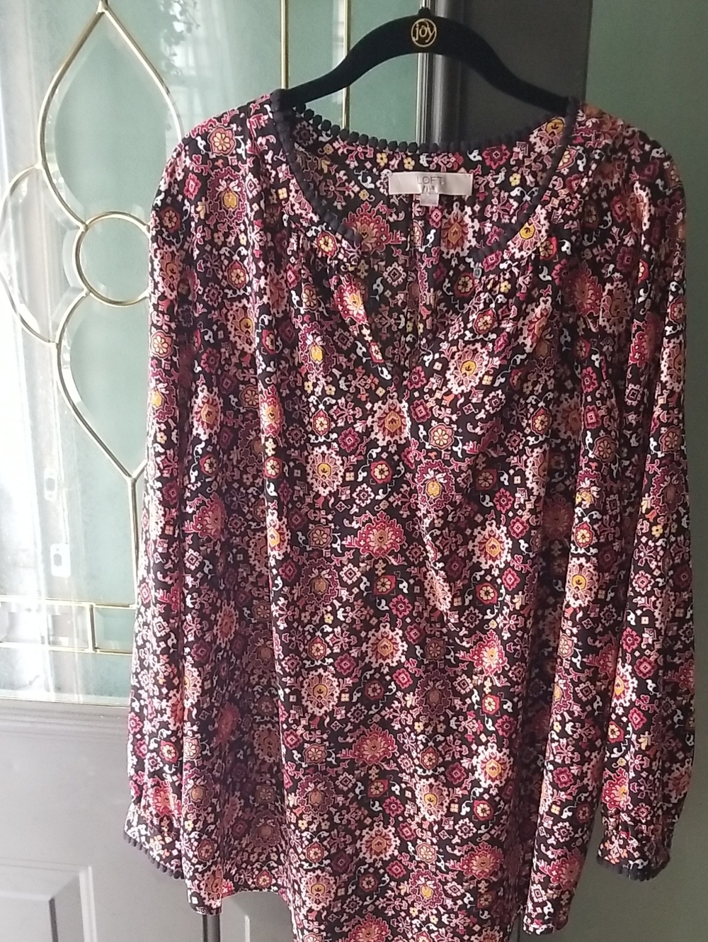 Women's Floral Long-Sleeve Blouse - Pink Multi